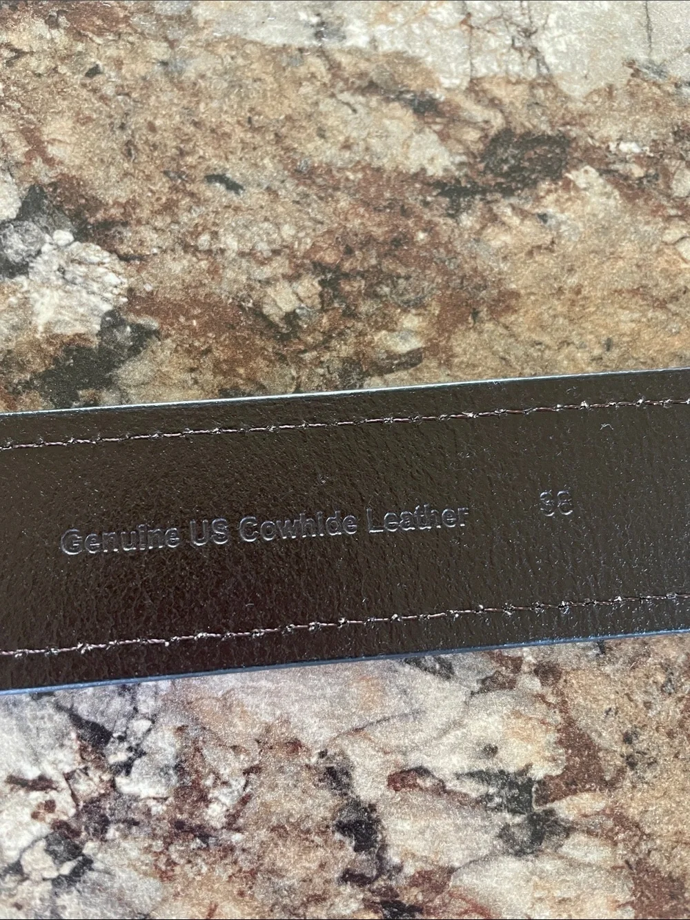 Carhartt Men's Brown Leather Roller Belt 38 Brushed Metal Buckle Western Work